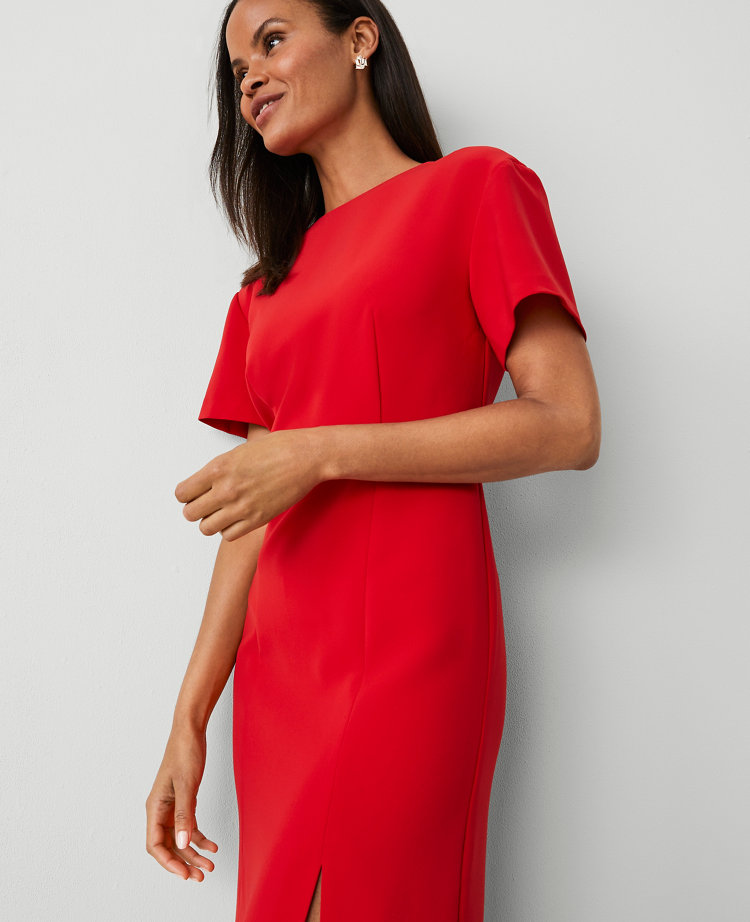 Petite Dropped Sleeve Sheath Dress