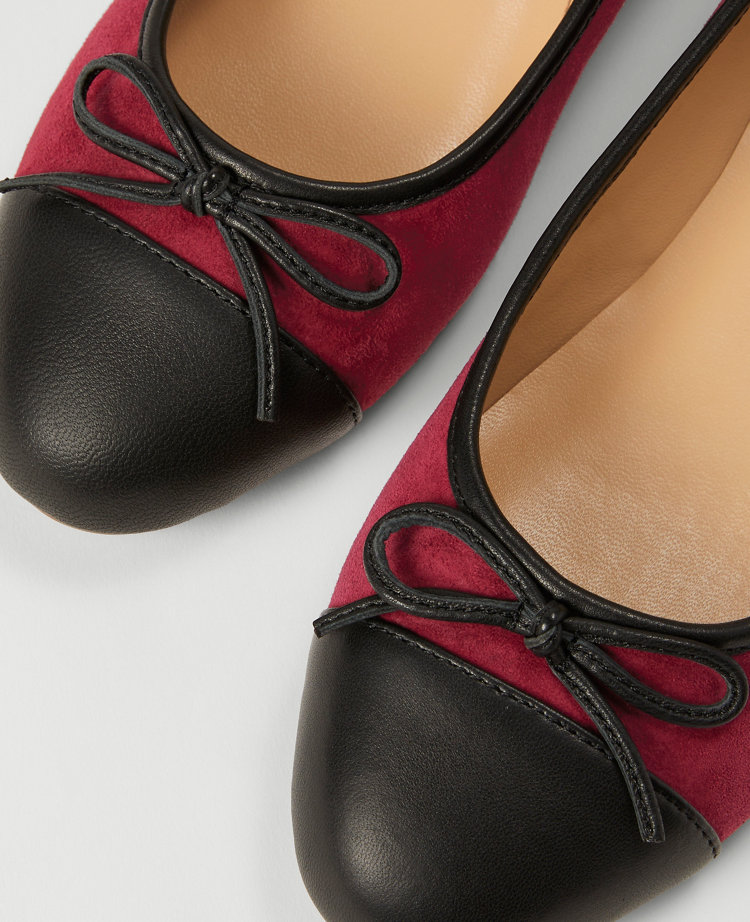 Weekend Collection Cap Toe Suede Ballet Flat