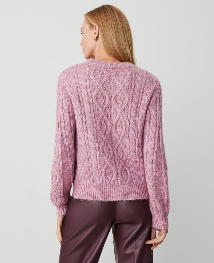 Petite Cable Bell Sleeve Sweater