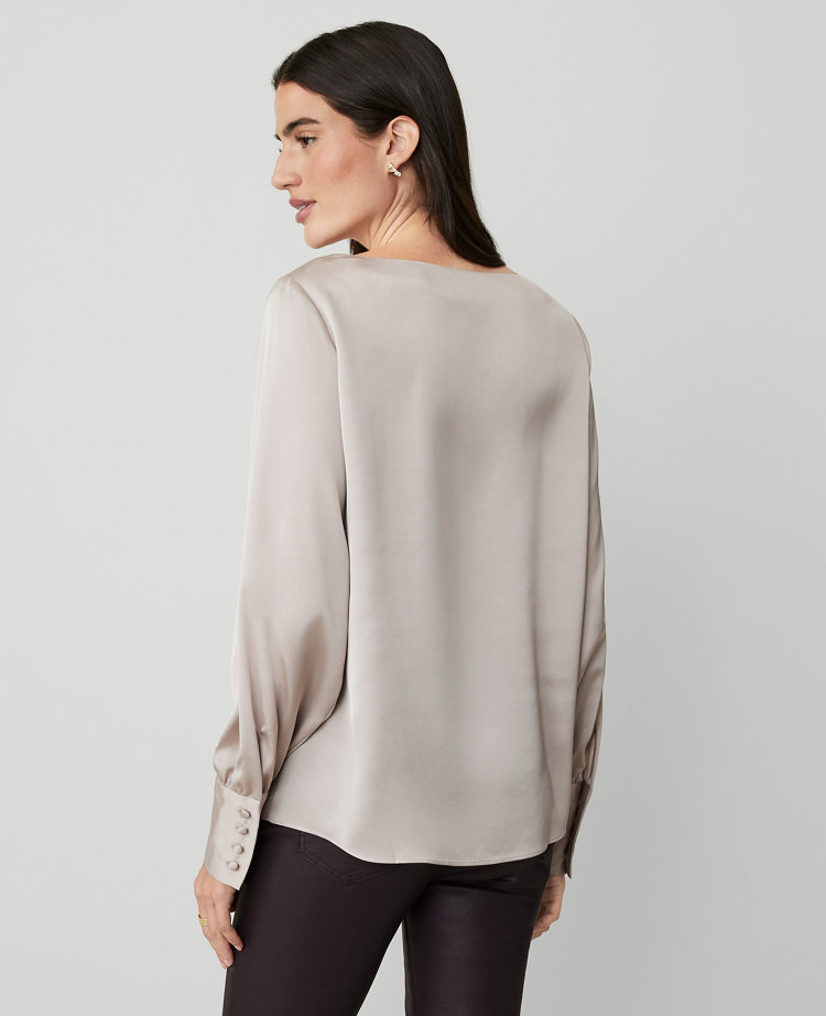 Petite Crew Neck Blouse carousel Product Image 3