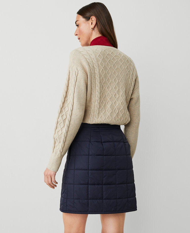 Petite Weekend Collection Quilted A-Line Skirt