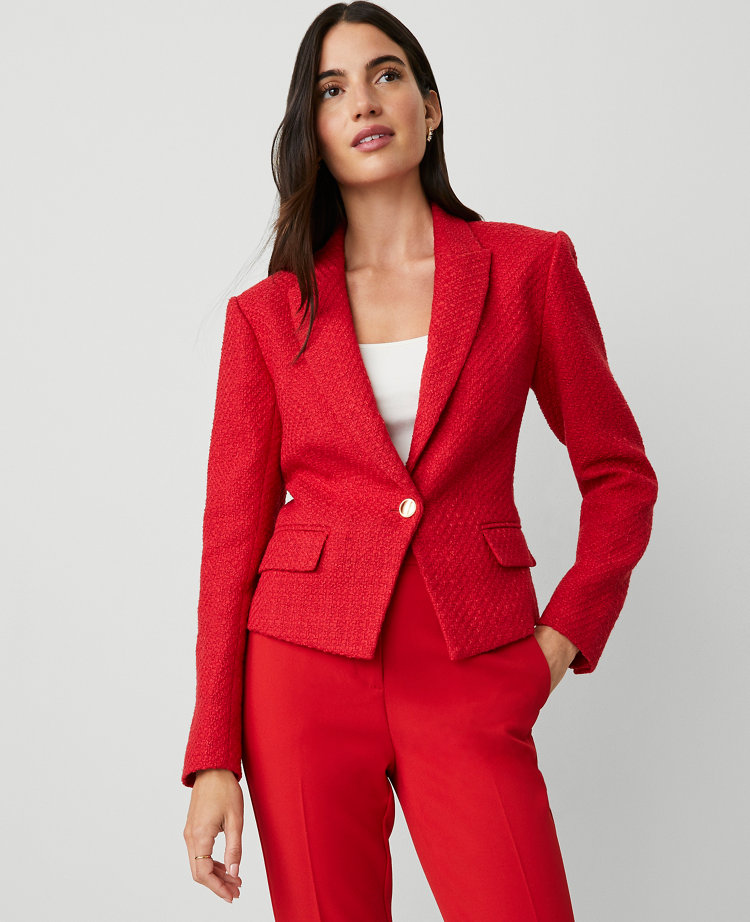 Petite Tweed Fitted Blazer carousel Product Image 1