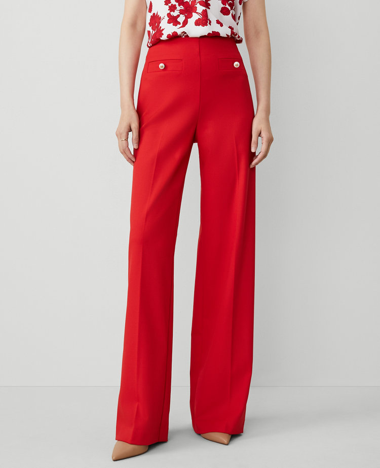 The Button Trim Sailor Wide-Leg Pant carousel Product Image 3