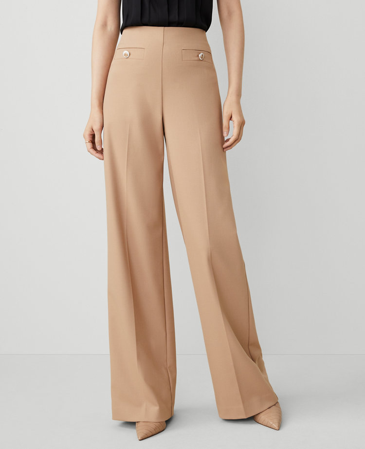 The Button Trim Sailor Wide-Leg Pant carousel Product Image 2