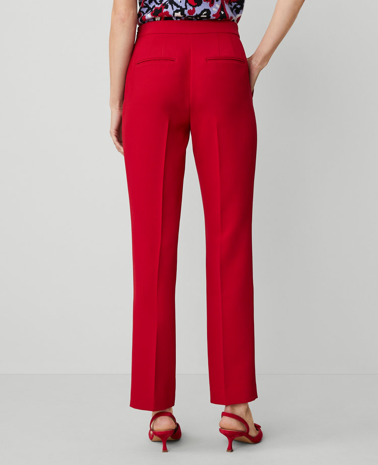 The Petite Straight Leg Pant in Fluid Crepe - Curvy Fit