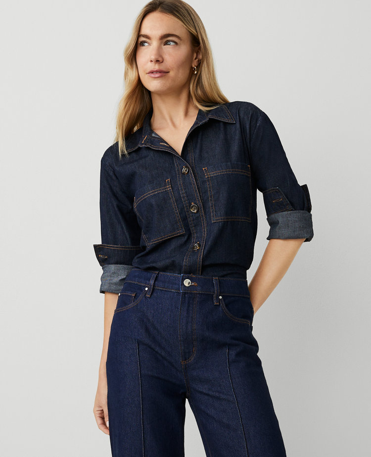 Petite Relaxed Chambray Shirt