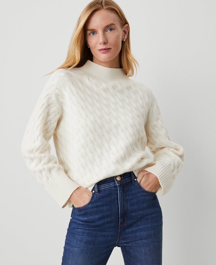 Petite Cashmere Cable Sweater