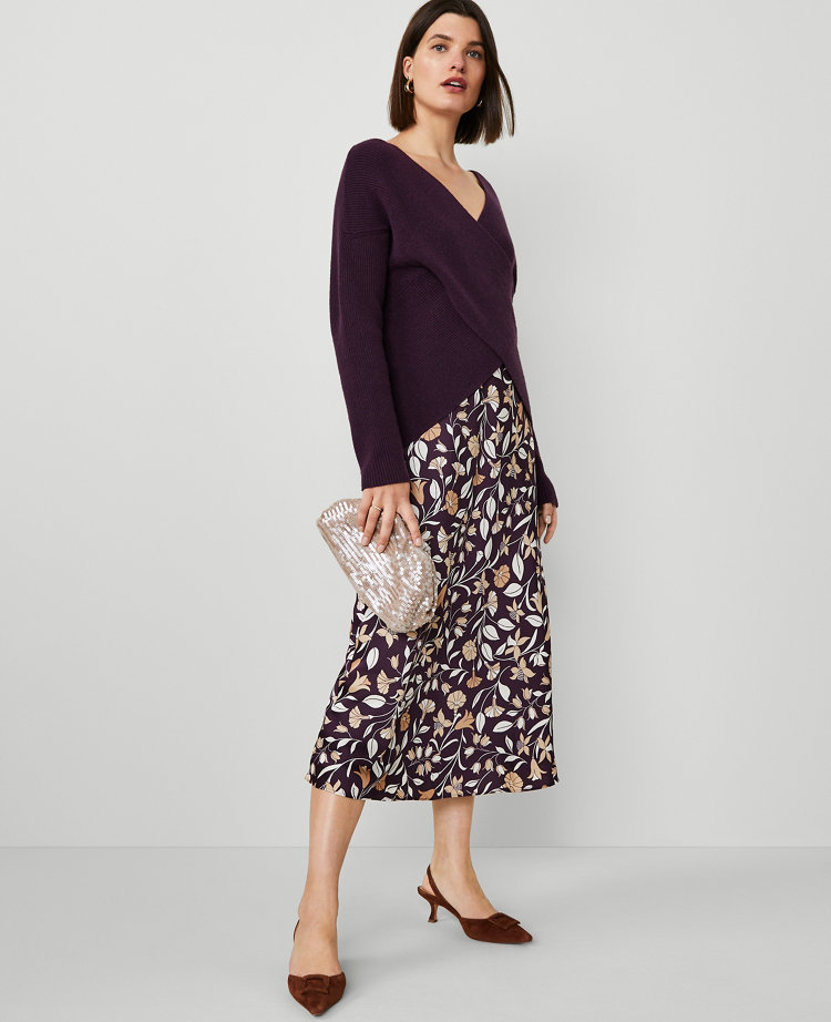 Petite Floral Slip Skirt