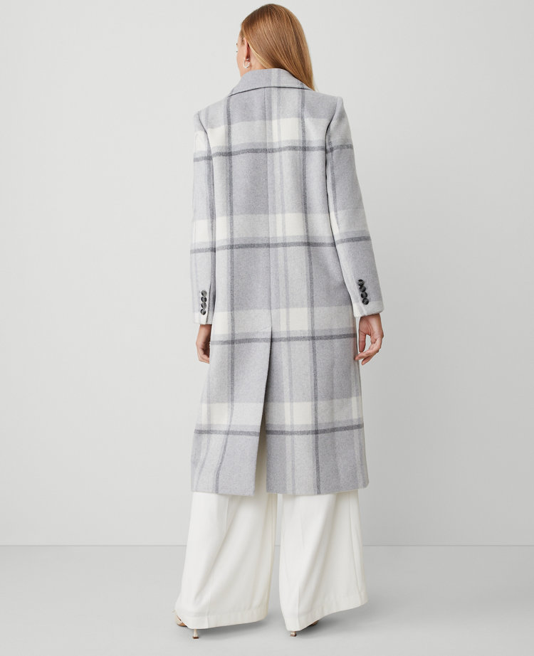 Petite Plaid Peacoat