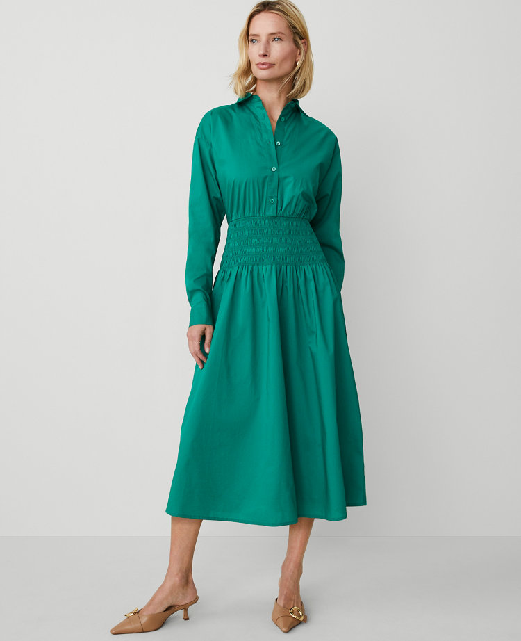 Flare Midi Shirtdress