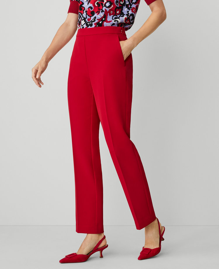 Ann Taylor The Petite Straight Leg Pant Fluid Crepe