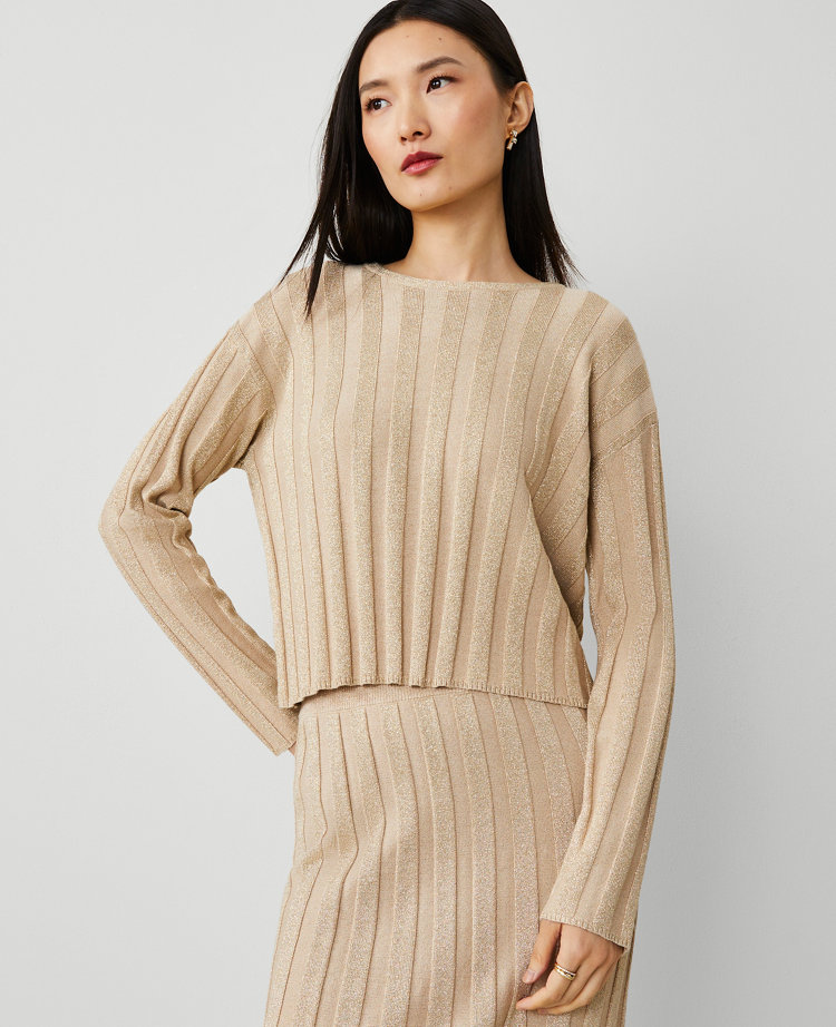 Shimmer Ribbed Sweater