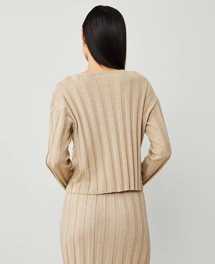 Shimmer Ribbed Sweater