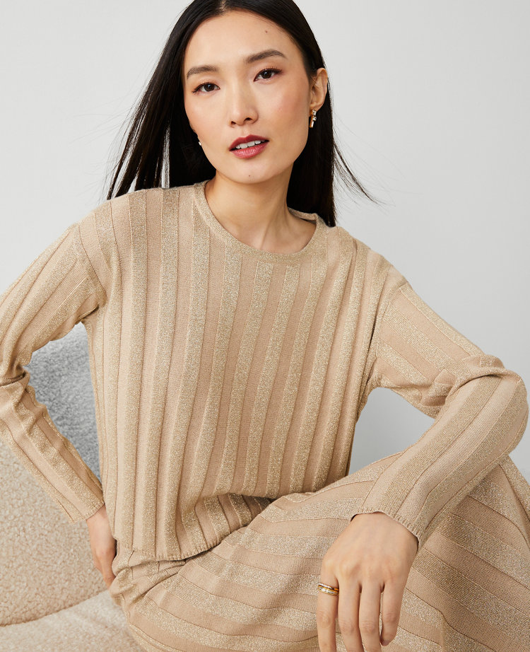 Shimmer Ribbed Sweater