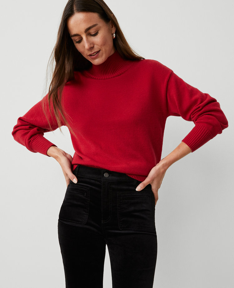 Turtleneck Wedge Sweater