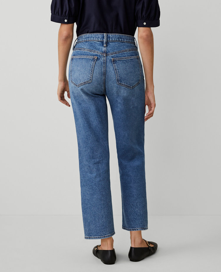 Curved-Leg Raw Jeans main image 1