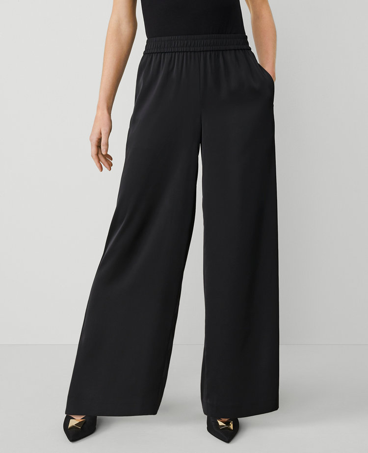 The Tall Perfect Wide-Leg Pant in Satin