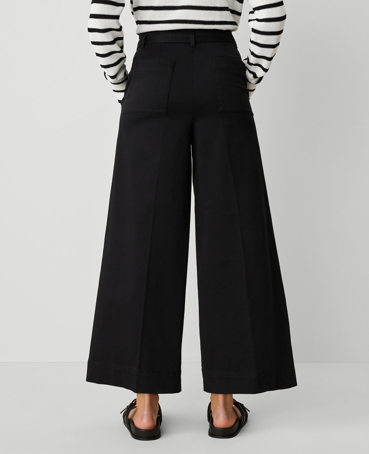 Weekend Collection Belted Wide-Leg Ankle Pant