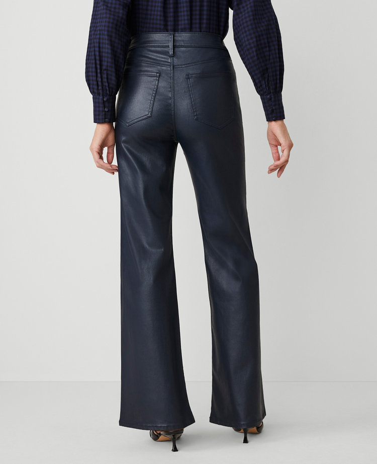 The Petite Coated Wide-Leg Jean