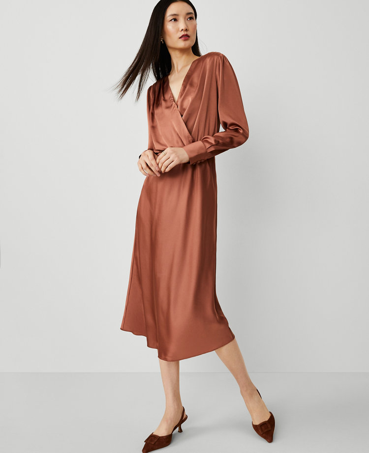 V-Neck Midi Dress