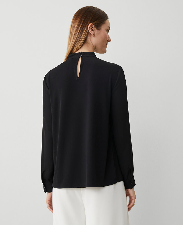 Draped Mock Neck Top