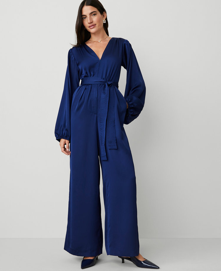 V-Neck Long Sleeve Jumpsuit