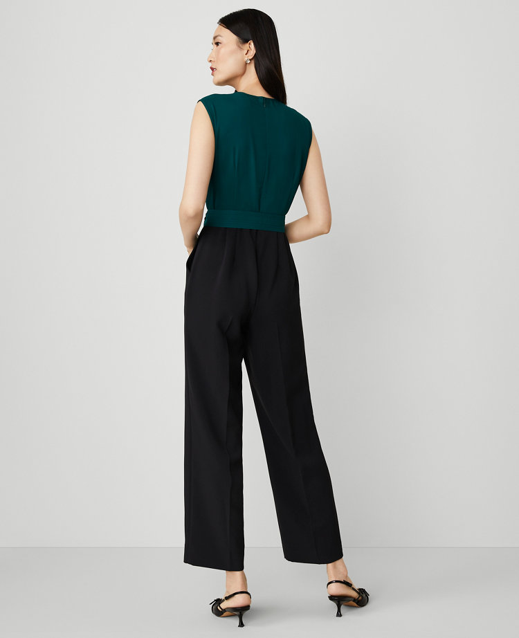 Petite Sleeveless Straight-Leg Jumpsuit