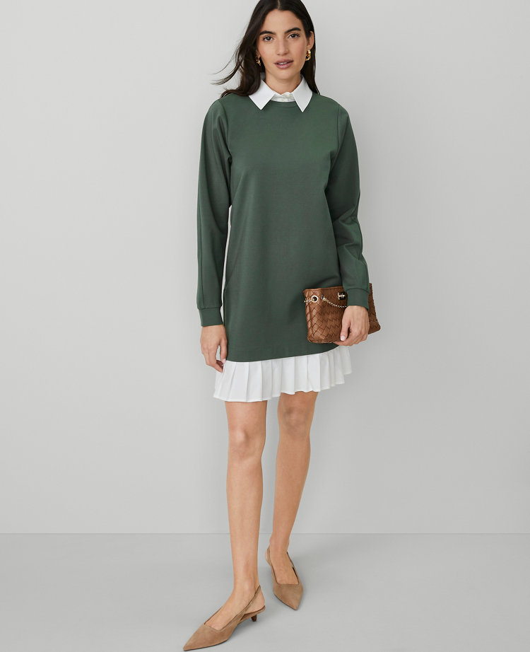 Ponte Sweatshirt Mini Dress