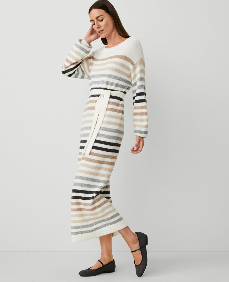 Petite Multi Stripe Sweater Dress