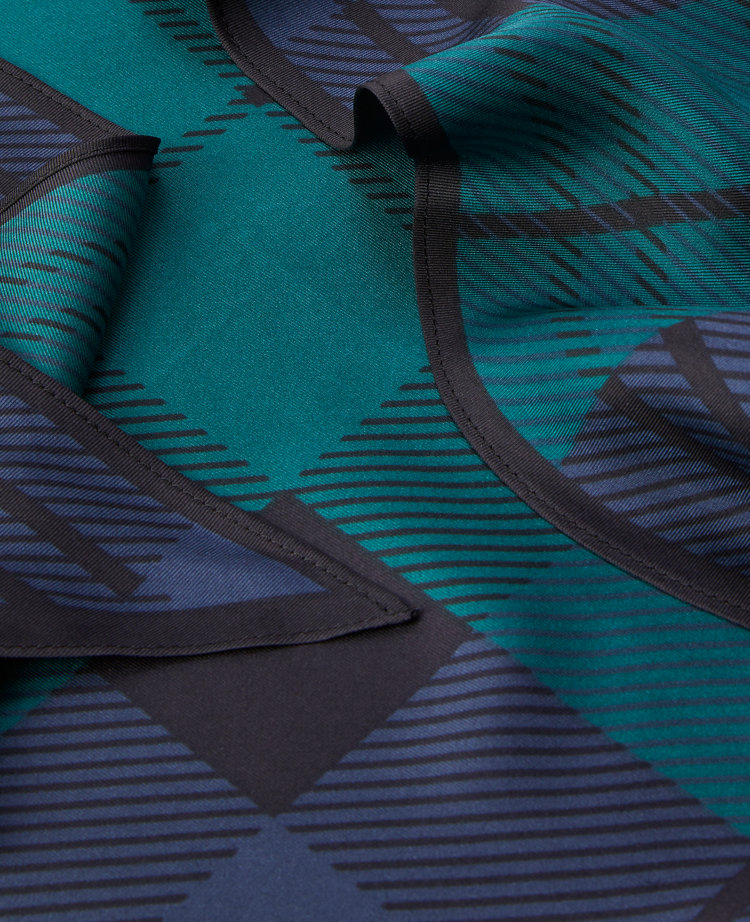 Tartan Triangle Silk Scarf