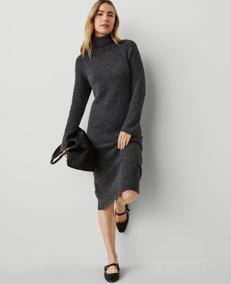 Petite Ribbed Sweater Dress