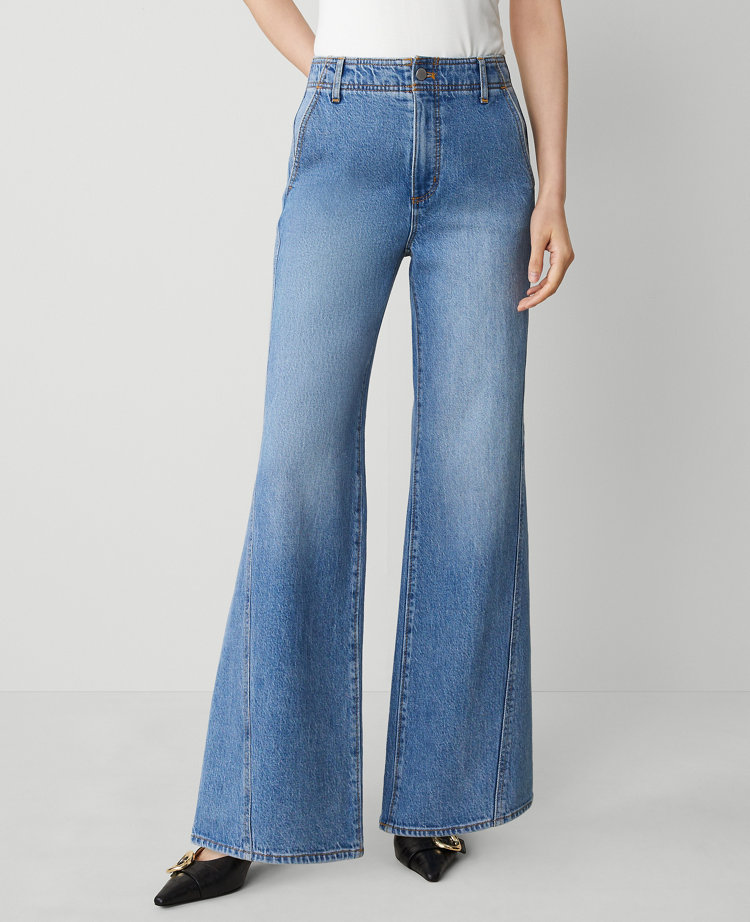 The Petite Seamed Wide-Leg Jean