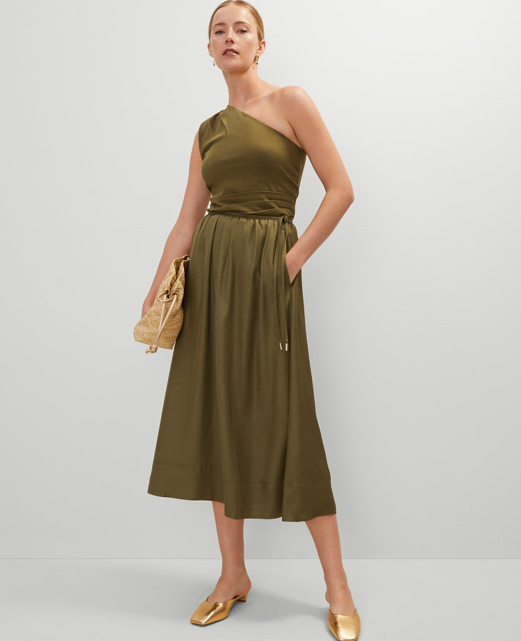 Side-Tie Midi Skirt