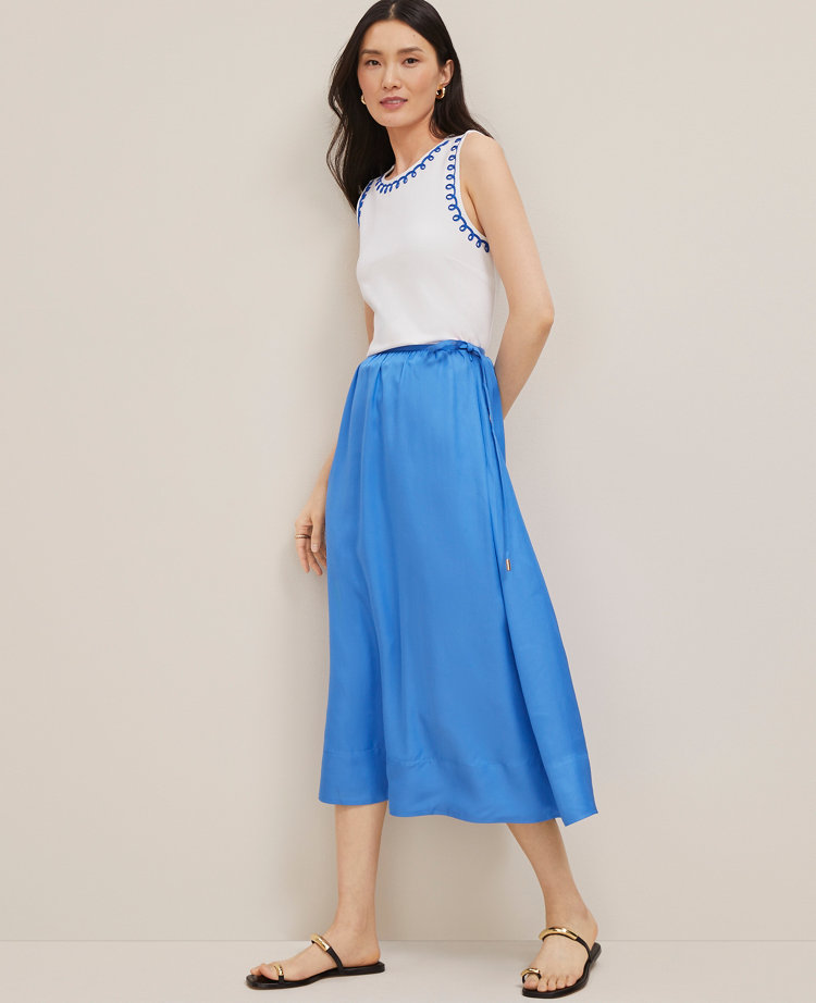 Side-Tie Midi Skirt