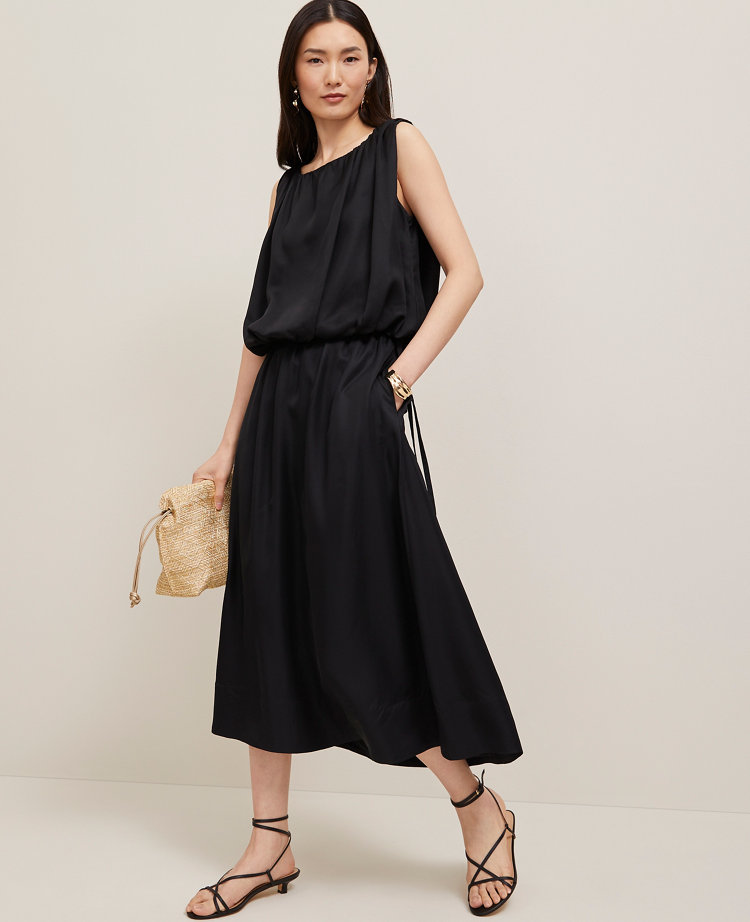 Side-Tie Midi Skirt