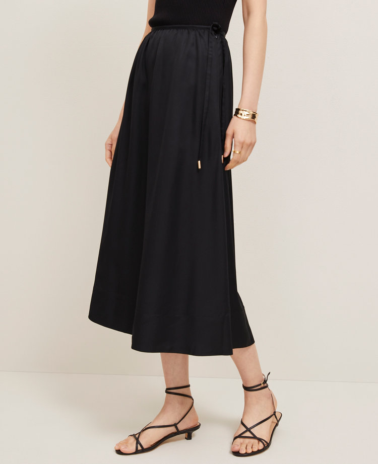 Side-Tie Midi Skirt