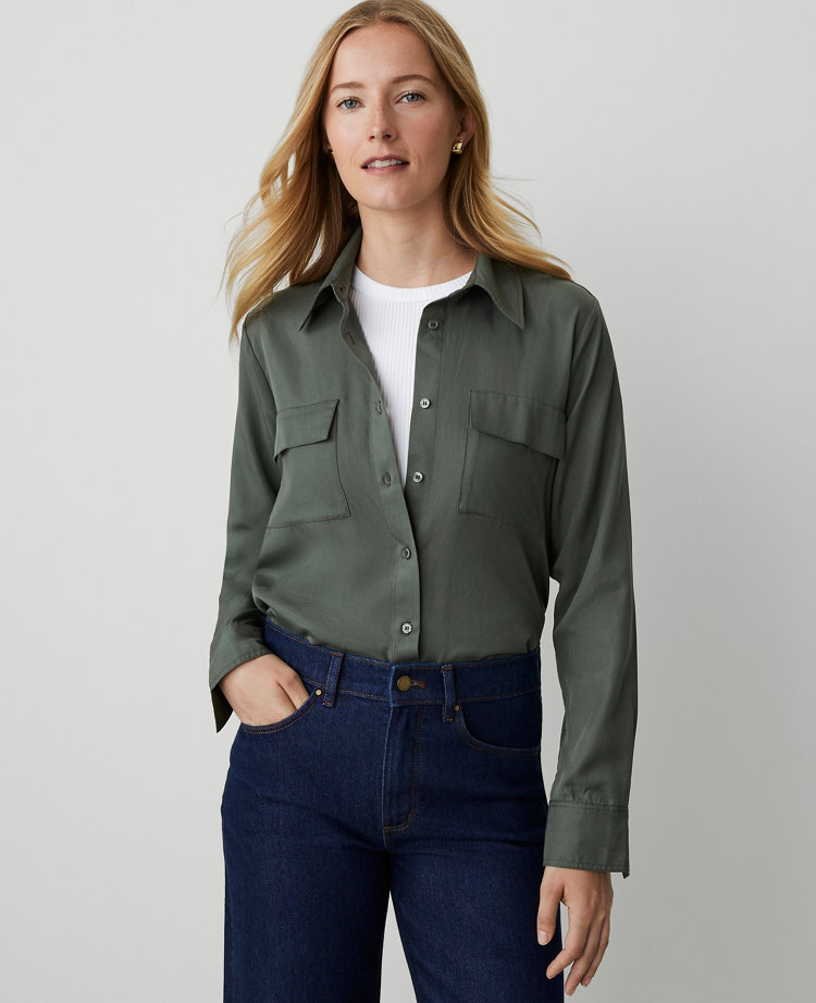 Petite Weekend Collection Pocket Shirt