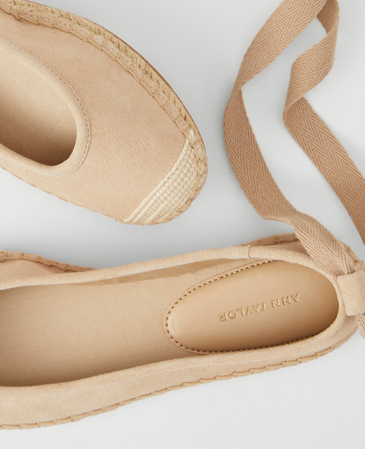 Suede Espadrille Flats
