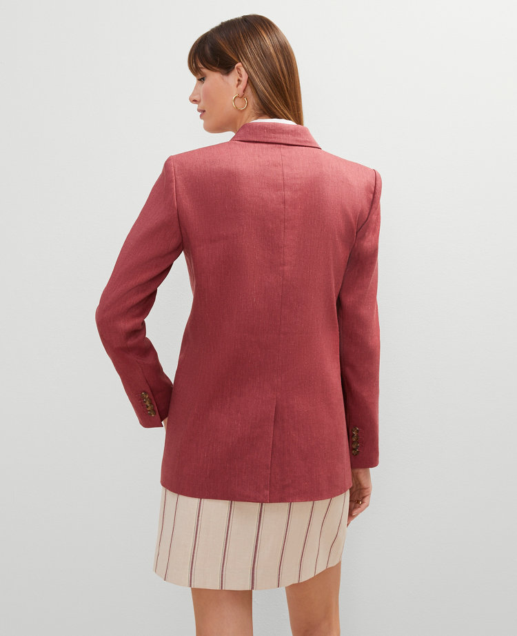 The Longline Blazer in Linen Blend