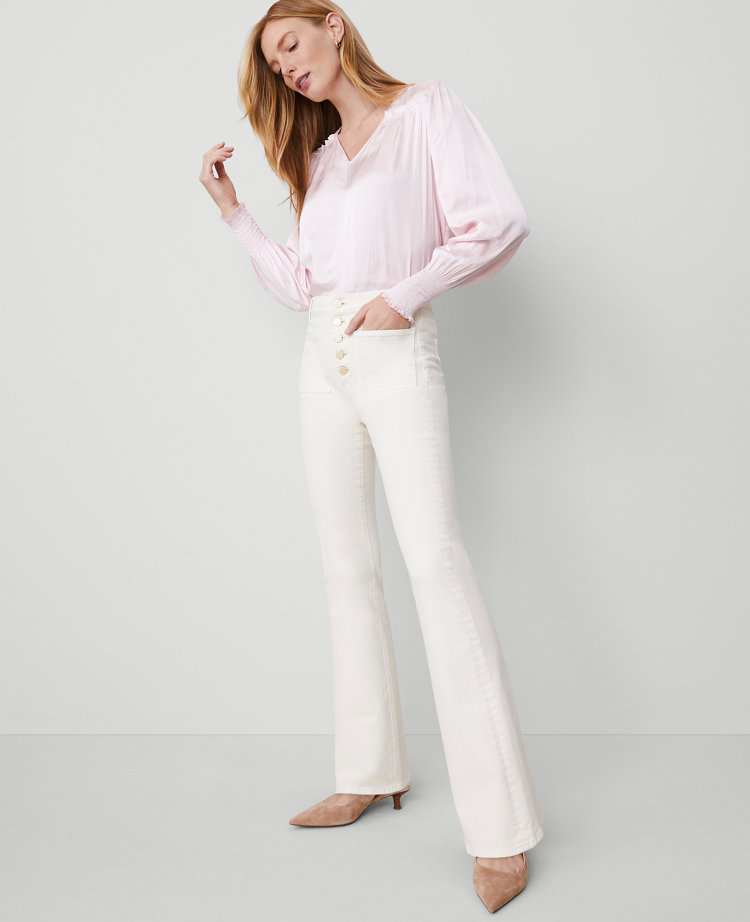 The Petite Patch Pocket Flare Jean