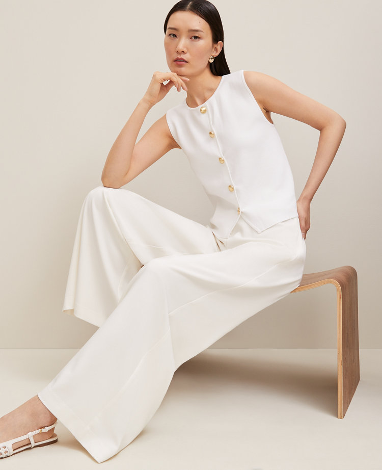 The Statement Palazzo Pant in Melange