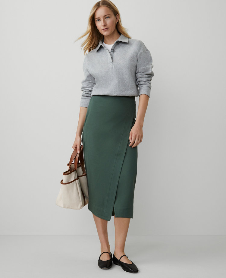 Effortless Midi Wrap Skirt