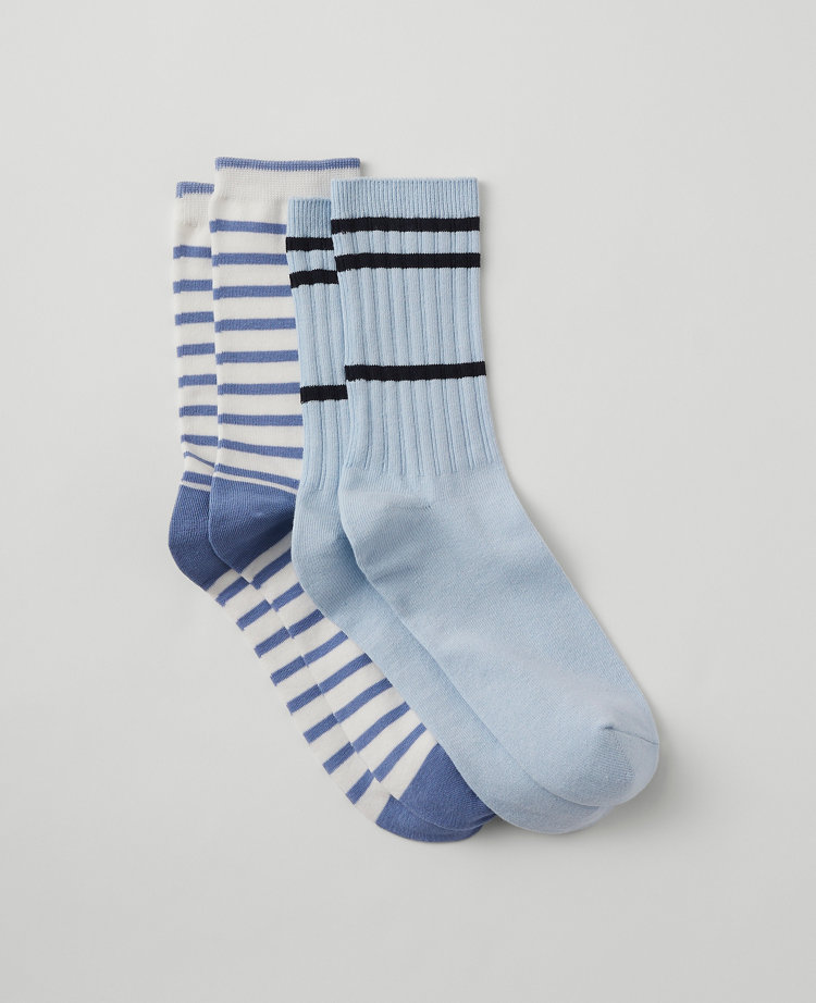 Weekend Collection Striped Crew Sock Set
