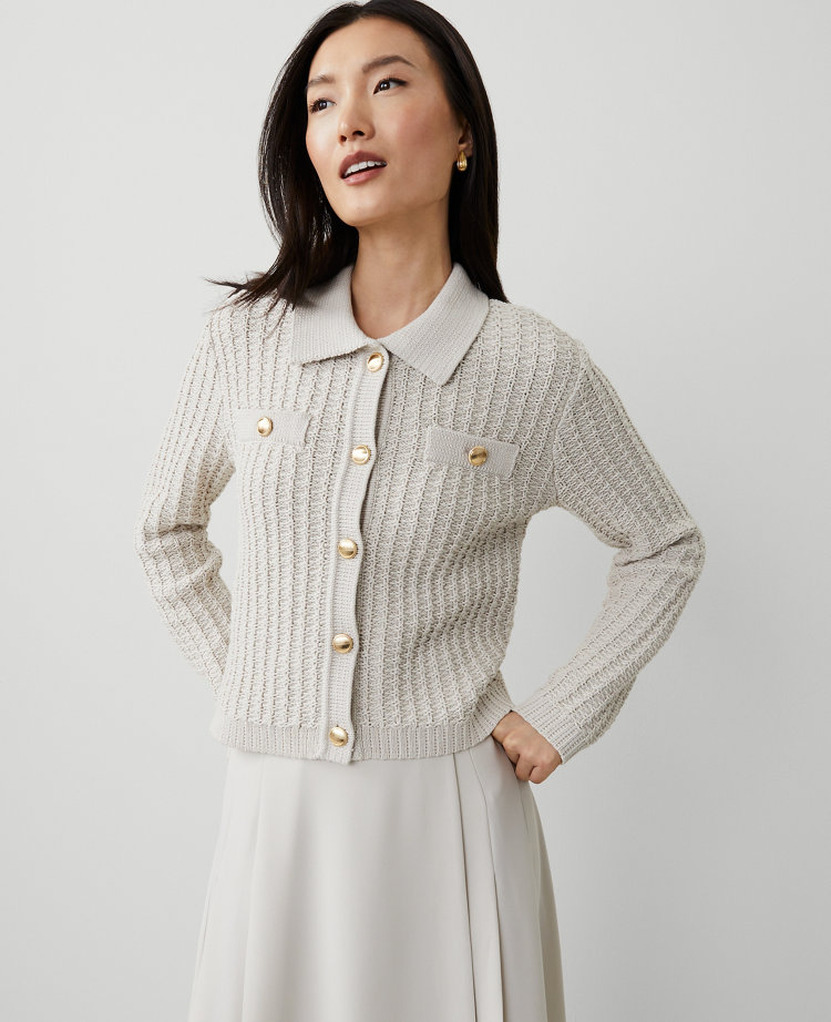 Stitched Collared Sweater Jacket carousel Product Image 1