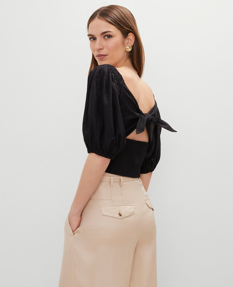 Knotted Tie Back Blouse