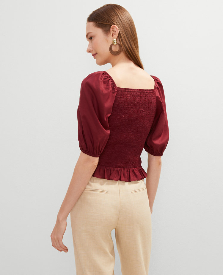 Square Neck Smocked Top