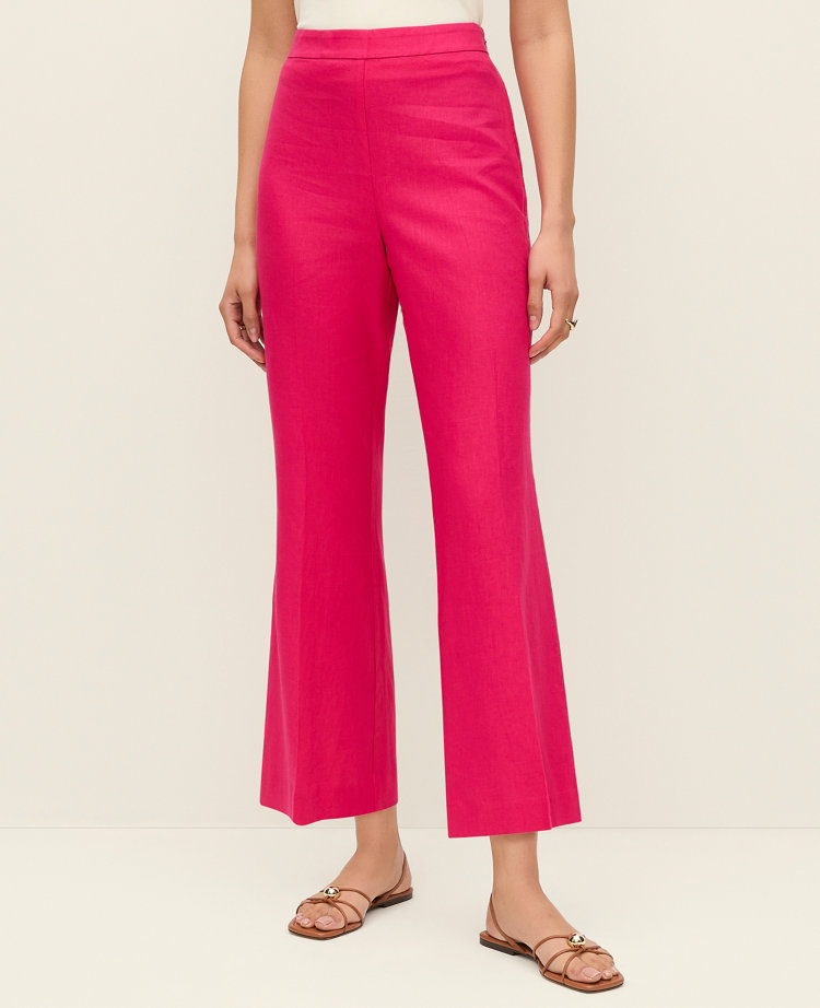 The Flare Ankle Pant in Linen Blend