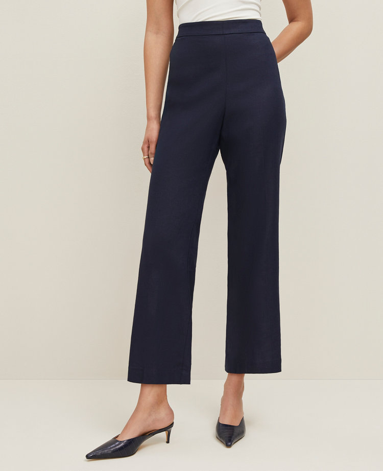 The Flare Ankle Pant in Linen Blend