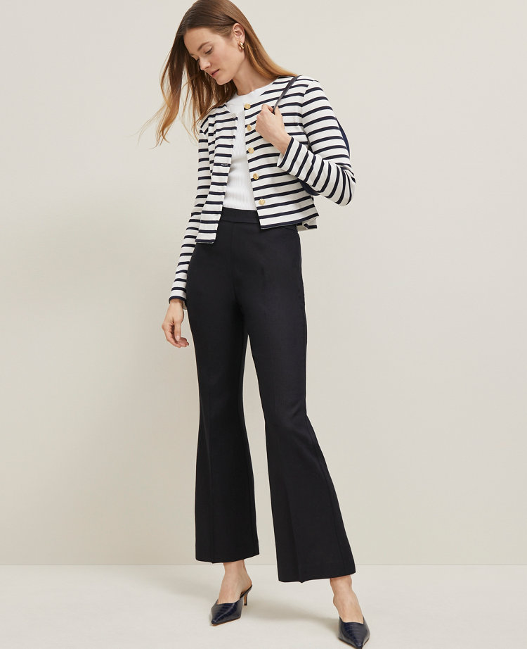 The Flare Ankle Pant in Linen Blend