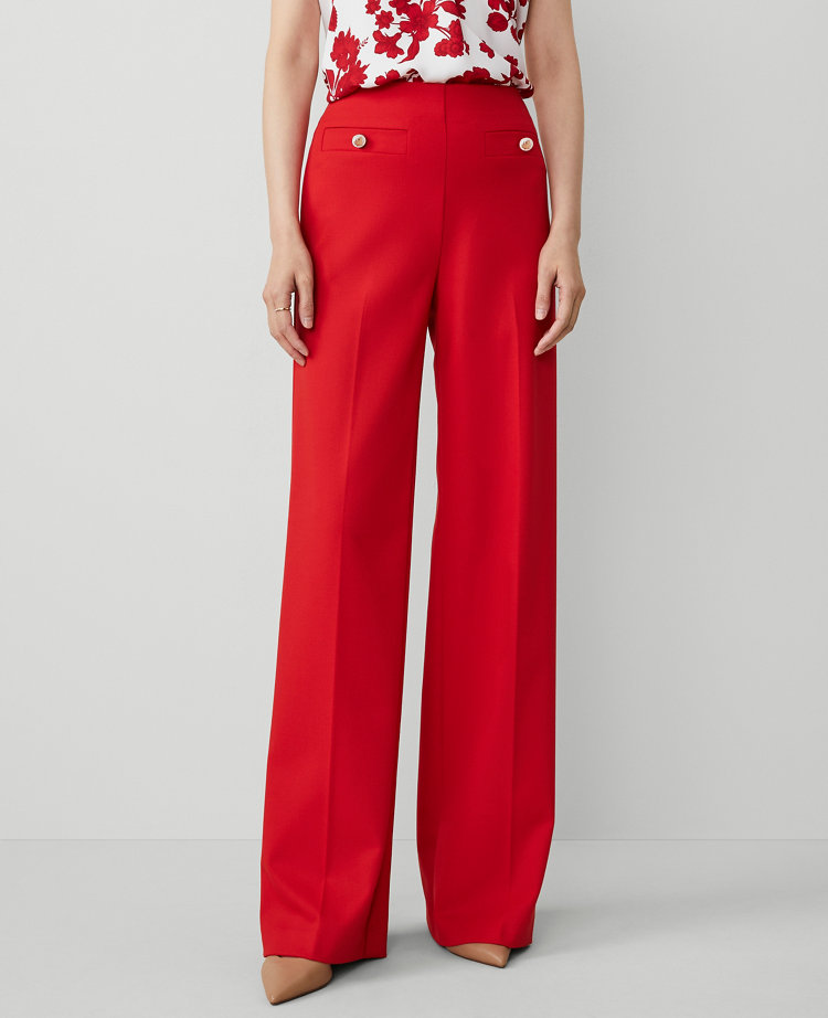 The Button Trim Sailor Wide-Leg Pant — Curvy Fit carousel Product Image 1